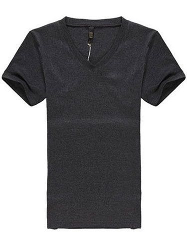 (Sujin) cor sólida manga curta Skinny T-shirt para Meninos