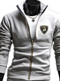 Casual homens tosa Zippered com emblema Lamborghini