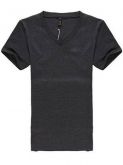 (Sujin) cor sólida manga curta Skinny T-shirt para Meninos